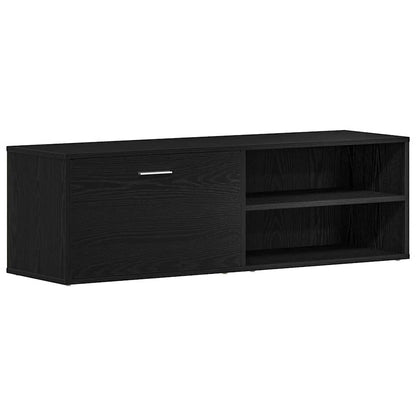 TV-meubel Zwart Eiken 120x34x37 cm Bewerkt Hout