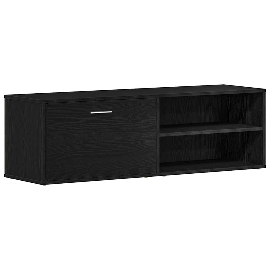 TV-meubel Zwart Eiken 120x34x37 cm Bewerkt Hout