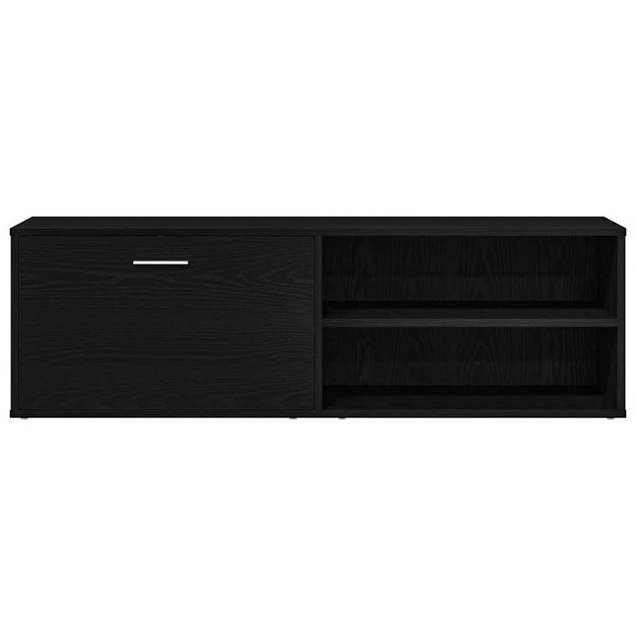 TV-meubel Zwart Eiken 120x34x37 cm Bewerkt Hout