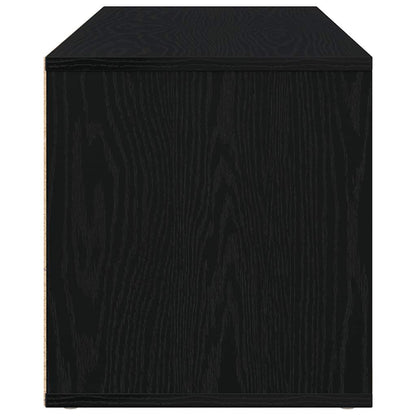 TV-meubel Zwart Eiken 120x34x37 cm Bewerkt Hout