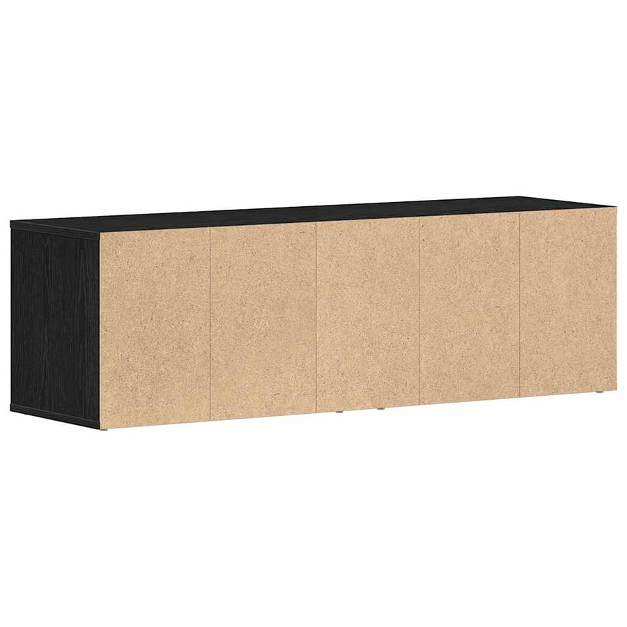 TV-meubel Zwart Eiken 120x34x37 cm Bewerkt Hout