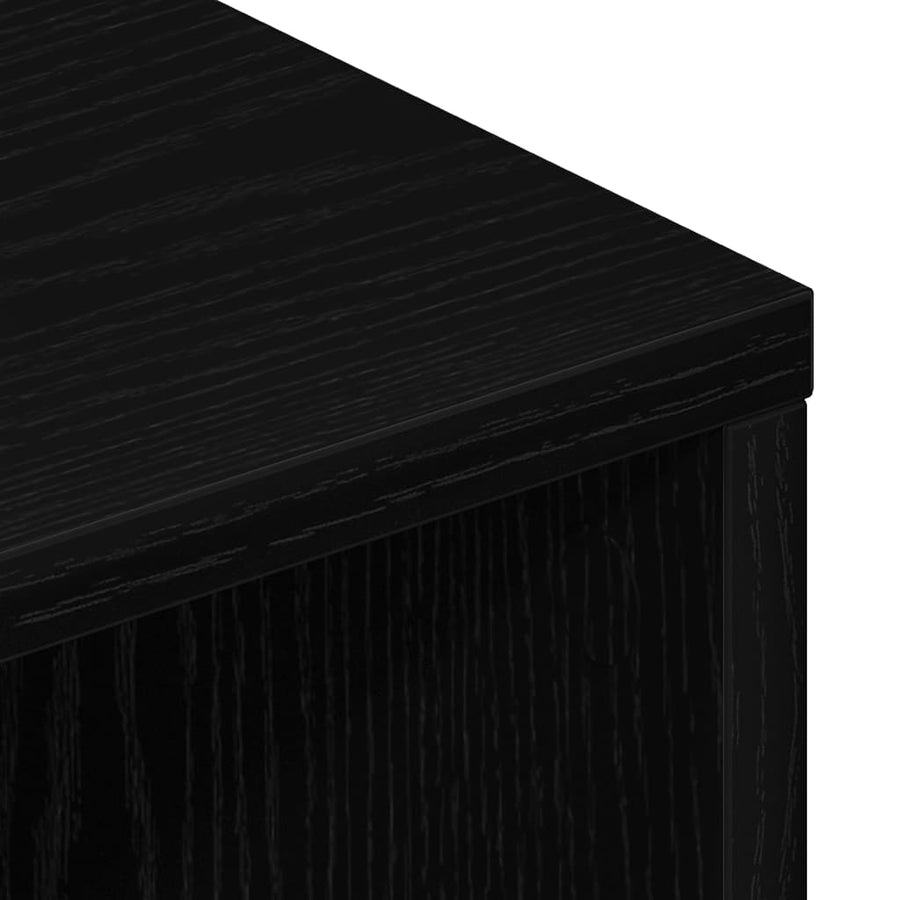 TV-meubel Zwart Eiken 120x34x37 cm Bewerkt Hout