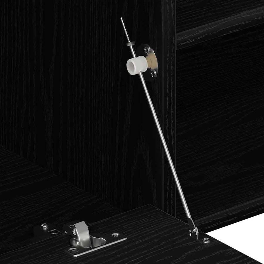 TV-meubel Zwart Eiken 120x34x37 cm Bewerkt Hout