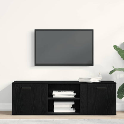 TV-meubel Zwart Eiken 120x34x37 cm Bewerkt Hout