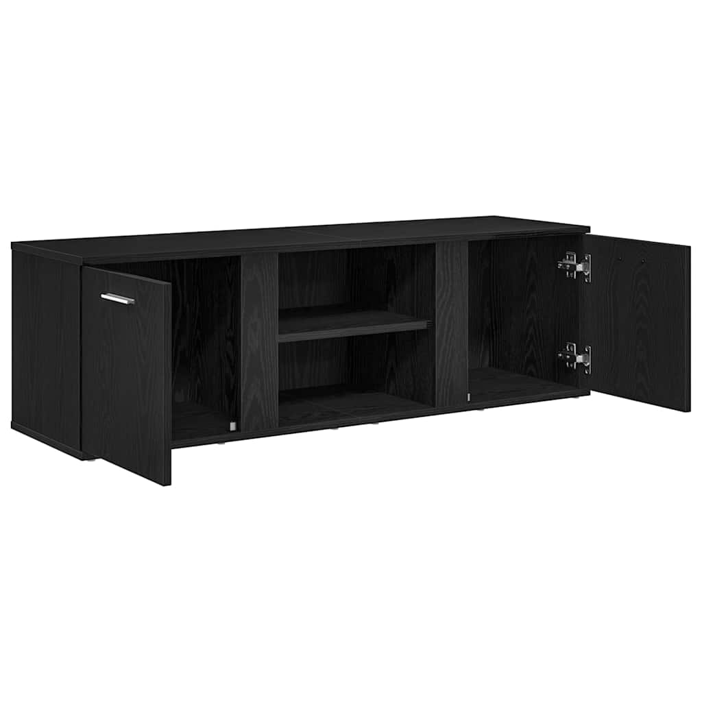 TV-meubel Zwart Eiken 120x34x37 cm Bewerkt Hout