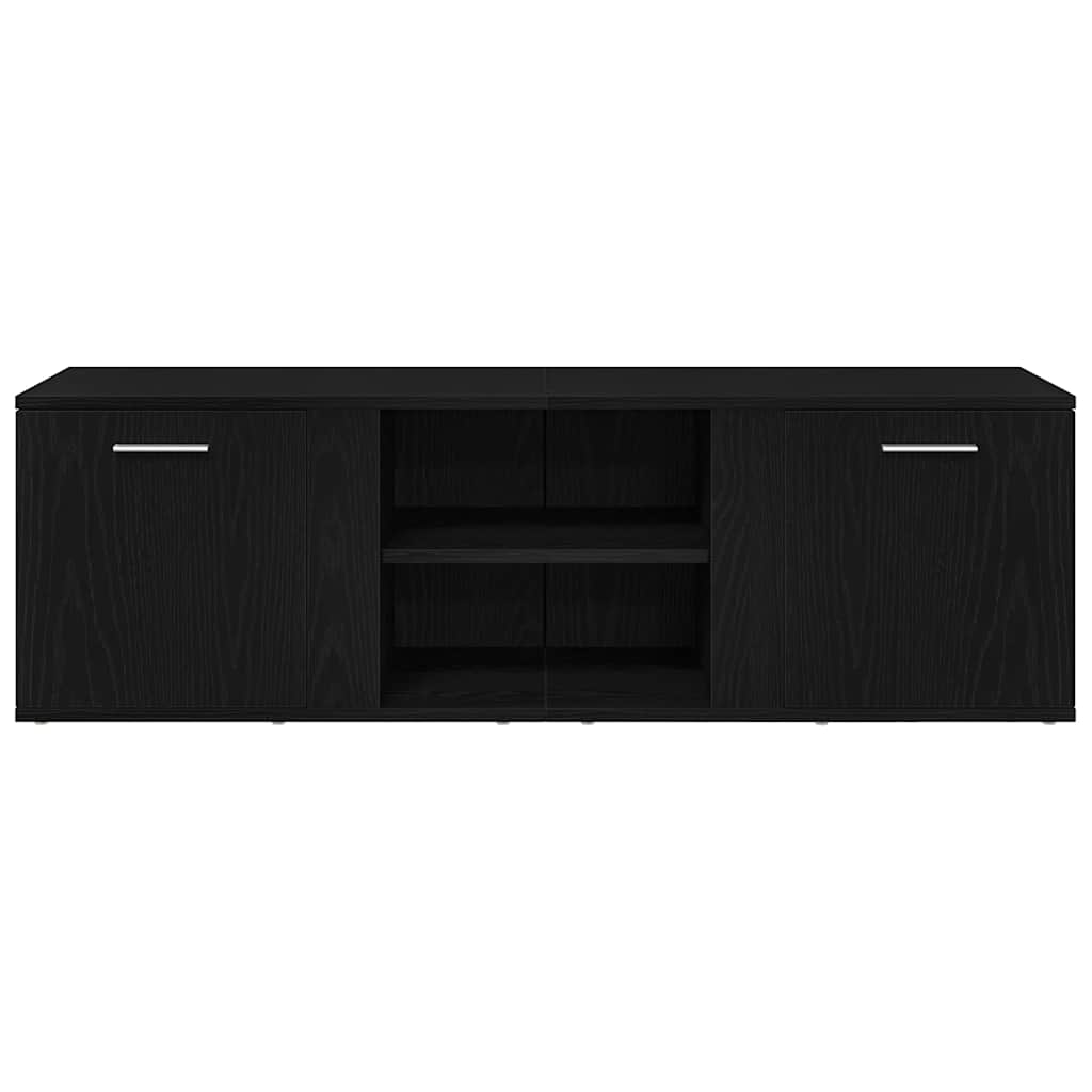TV-meubel Zwart Eiken 120x34x37 cm Bewerkt Hout