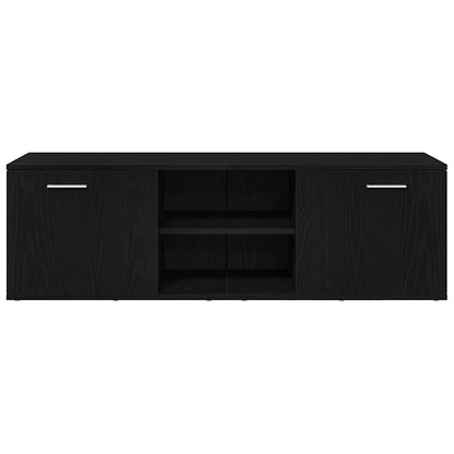 TV-meubel Zwart Eiken 120x34x37 cm Bewerkt Hout