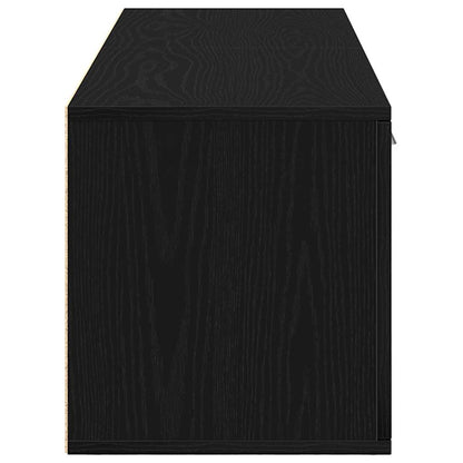 TV-meubel Zwart Eiken 120x34x37 cm Bewerkt Hout