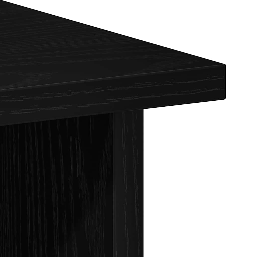Bureau 90x50x74 cm bewerkt hout zwart eikenkleur
