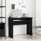 Bureau 90x50x74 cm bewerkt hout zwart