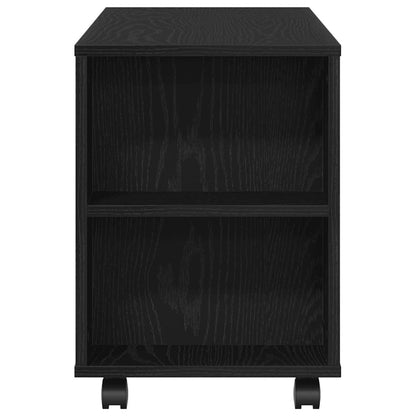 Tv-Meubel Wielen 102X34,5X43 Cm Spaanplaat Kleurig Zwart eiken
