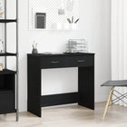 Desk with Drawer Black Oak 80 x 40 x 75 cm Engineered Wood