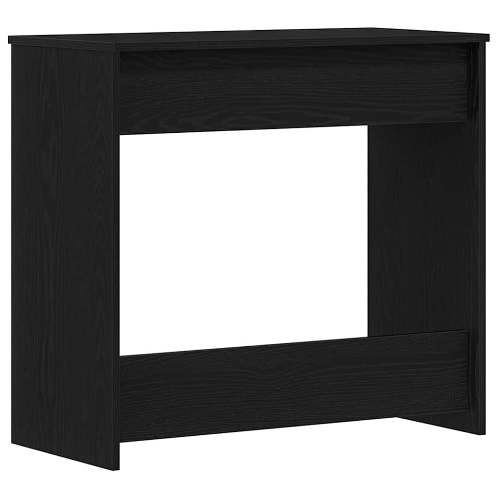 Bureau met lade Zwart Eiken 80 x 40 x 75 cm Bewerkt hout