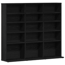 CD-kast 100,5x23x89,5 cm bewerkt hout zwart eikenkleurig