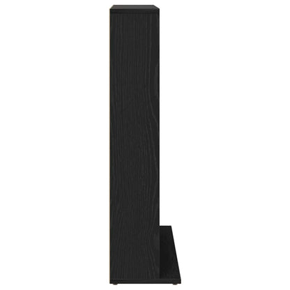 CD-kast 100,5x23x89,5 cm bewerkt hout zwart eikenkleurig