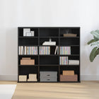 CD-kast 100,5x23x89,5 cm bewerkt hout zwart eiken
