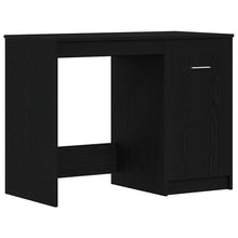 Bureau met opslag Zwart Eiken 100 x 50 x 76 cm Bewerkt hout