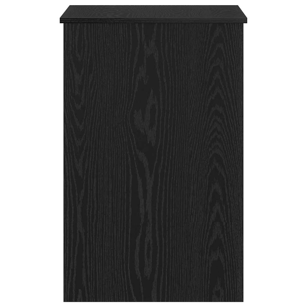 Bureau met opslag Zwart Eiken 100 x 50 x 76 cm Bewerkt hout
