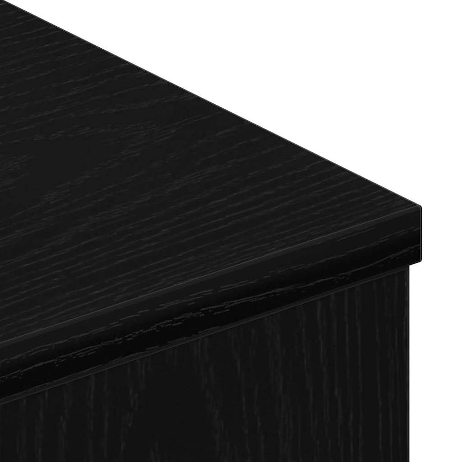 TV-kast met lade Zwart Eiken 80x34x30 cm Bewerkt hout