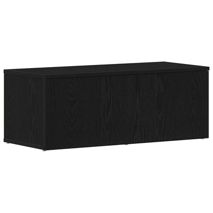 TV-kast met lade Zwart Eiken 80x34x30 cm Bewerkt hout
