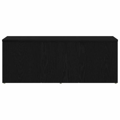 TV-kast met lade Zwart Eiken 80x34x30 cm Bewerkt hout