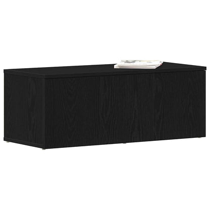 TV-kast met lade Zwart Eiken 80x34x30 cm Bewerkt hout