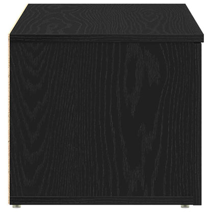 TV-kast met lade Zwart Eiken 80x34x30 cm Bewerkt hout
