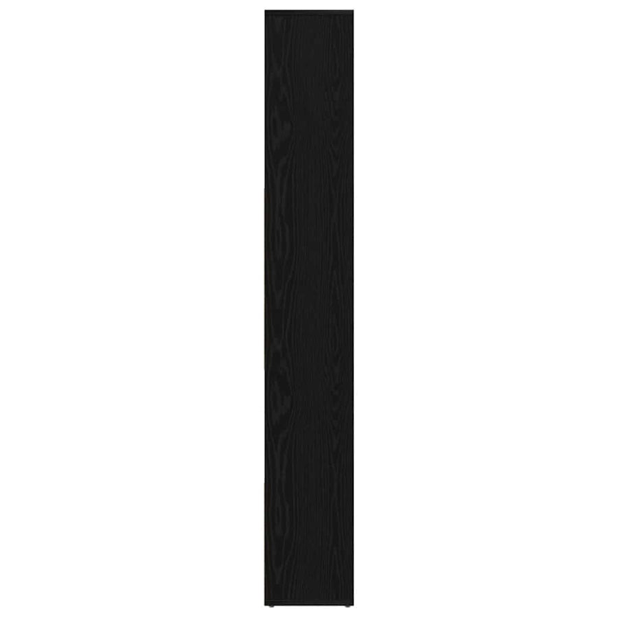Boekenkast 67x24x161 cm bewerkt hout zwart eikenkleurig