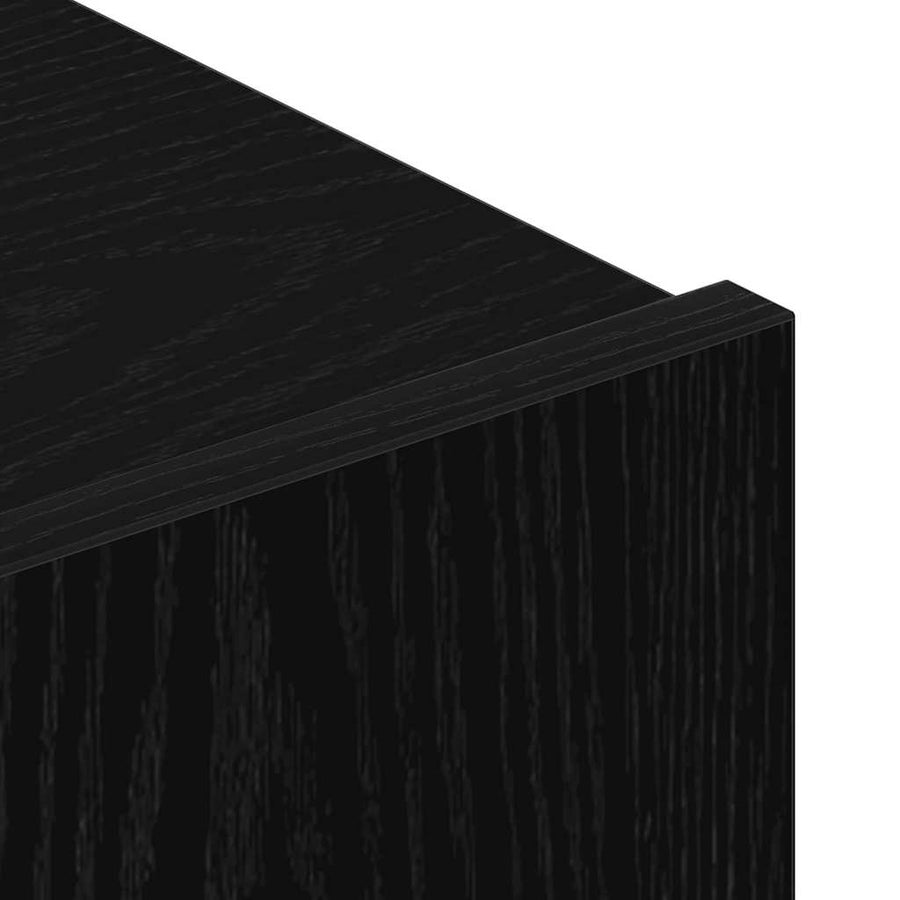 TV-kast Zwart Eiken 100 x 30 x 30 cm Bewerkt hout