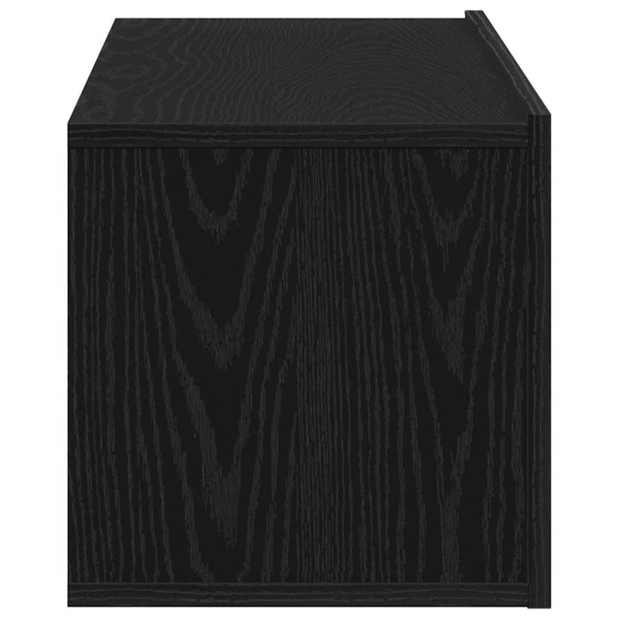 TV-kast Zwart Eiken 100 x 30 x 30 cm Bewerkt hout