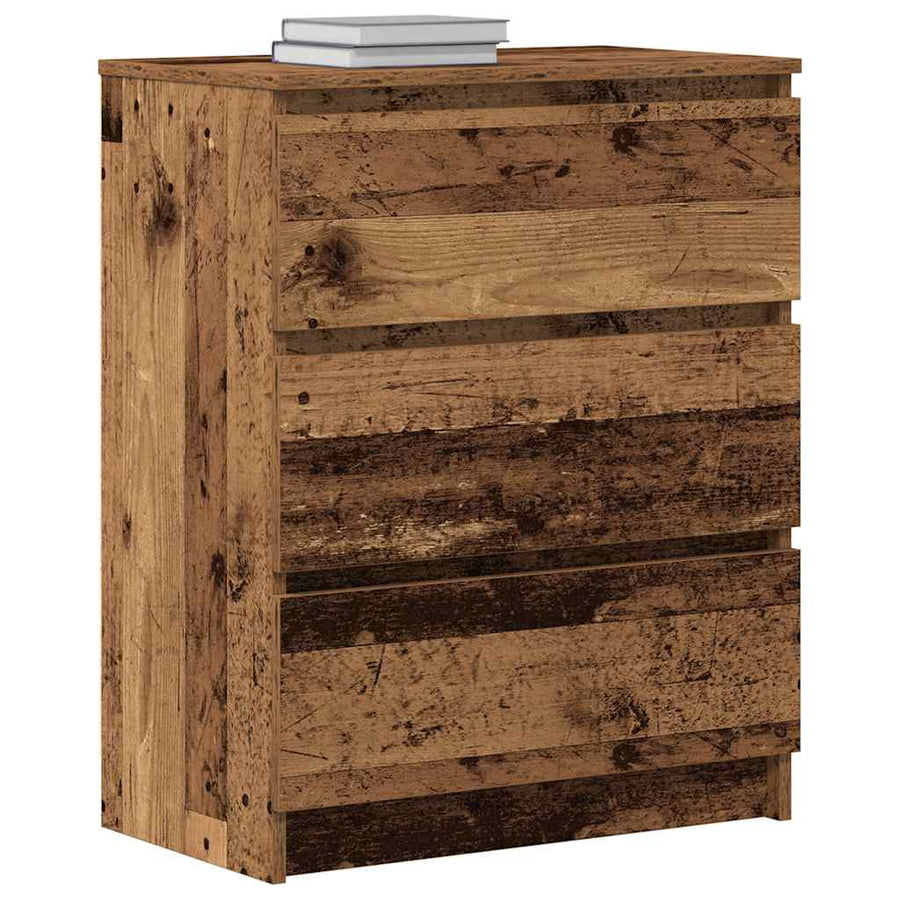 Dressoir 60X35X76 Cm Bewerkt Hout Kleurig Oud hout
