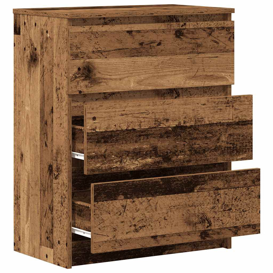 Dressoir 60X35X76 Cm Bewerkt Hout Kleurig Oud hout