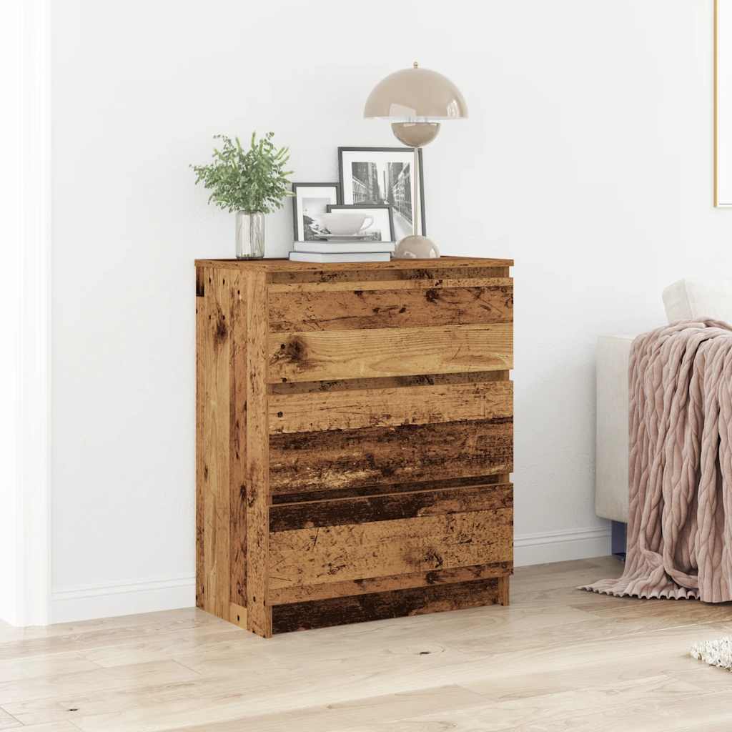 Dressoir 60X35X76 Cm Bewerkt Hout Kleurig Oud hout