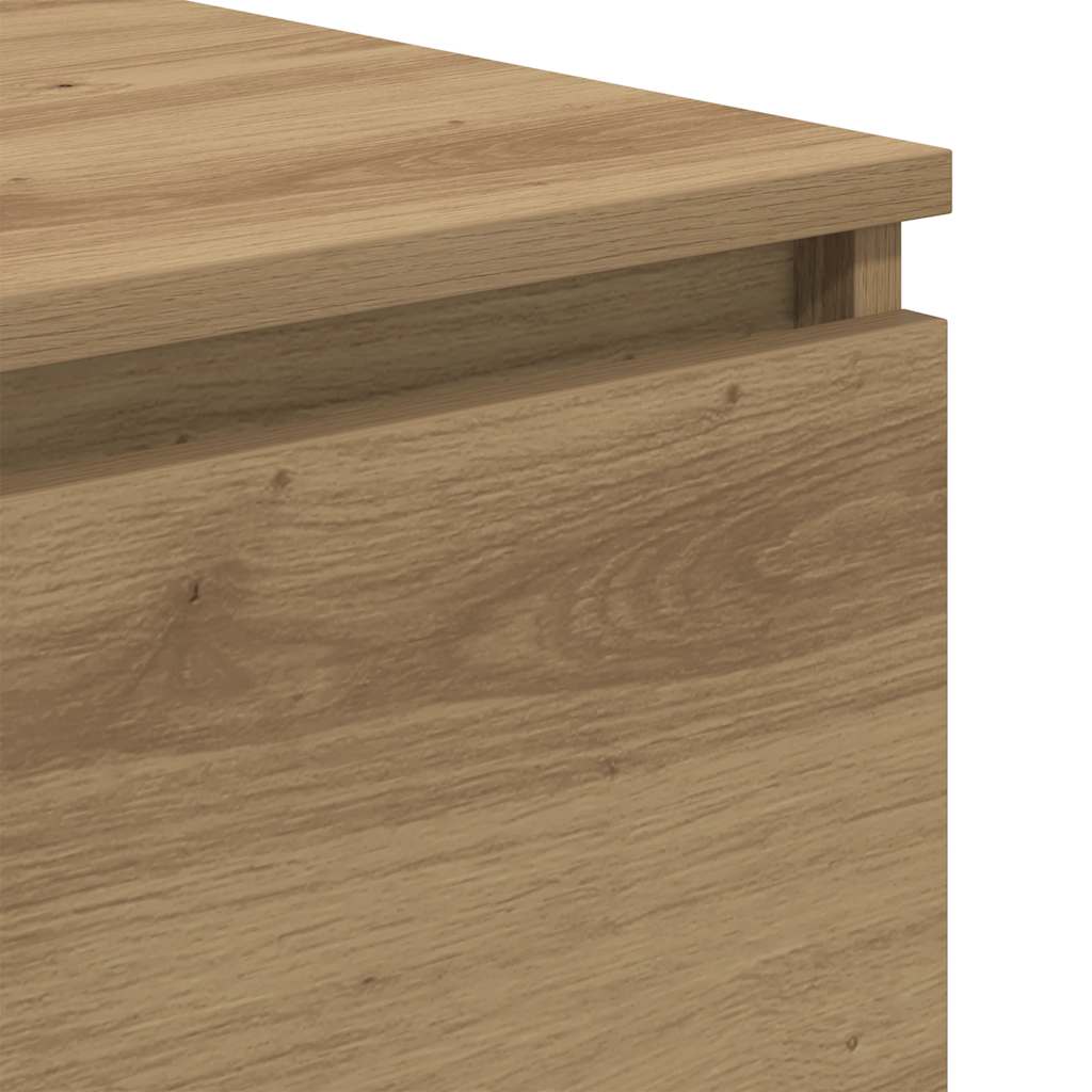 Dressoir 60X35X76 Cm Bewerkt Hout Artisanaal Eikenkleur artisanaal eikenkleurig