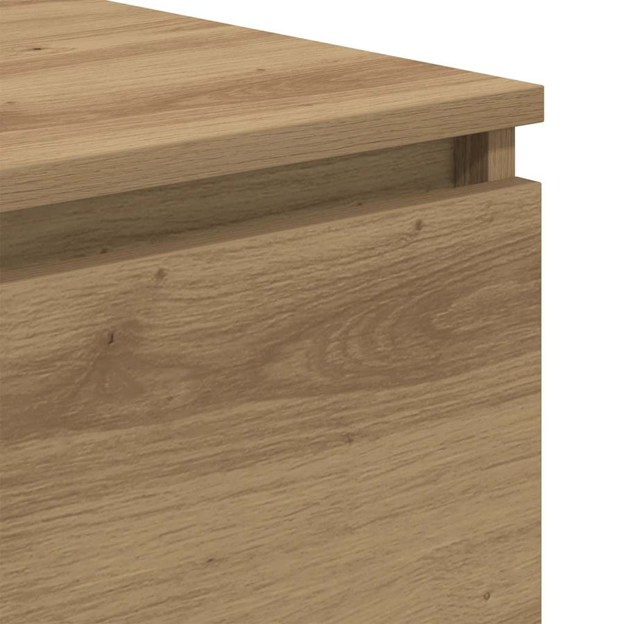 Dressoir 60X35X76 Cm Bewerkt Hout Artisanaal Eikenkleur artisanaal eikenkleurig