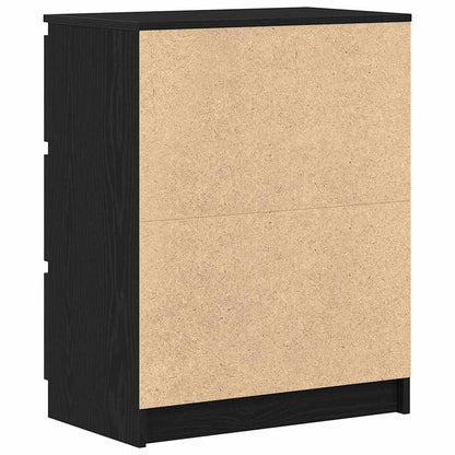 Dressoir 60X35X76 Cm Bewerkt Hout Kleurig Zwart eiken