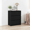 Dressoir 60x35x76 cm bewerkt hout zwart eikenkleurig