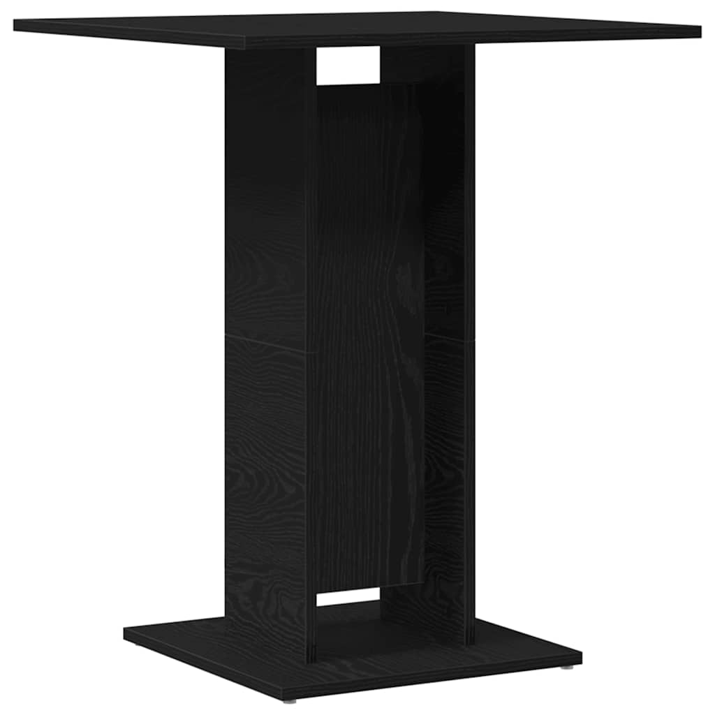 Bistrotafel Zwart Eiken 60x60x75 cm Bewerkt Hout
