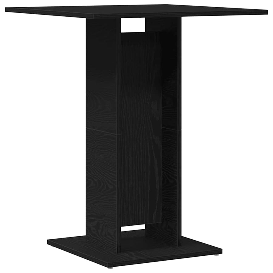 Bistrotafel Zwart Eiken 60x60x75 cm Bewerkt Hout