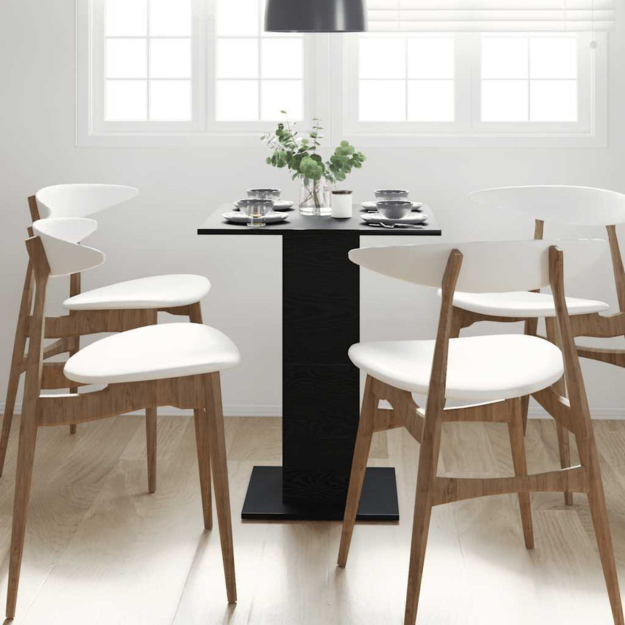Bistrotafel Zwart Eiken 60x60x75 cm Bewerkt Hout