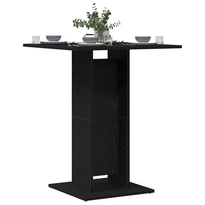 Bistrotafel Zwart Eiken 60x60x75 cm Bewerkt Hout