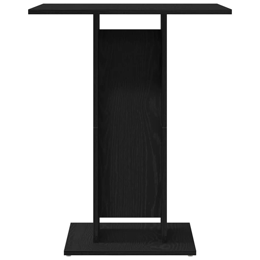 Bistrotafel Zwart Eiken 60x60x75 cm Bewerkt Hout