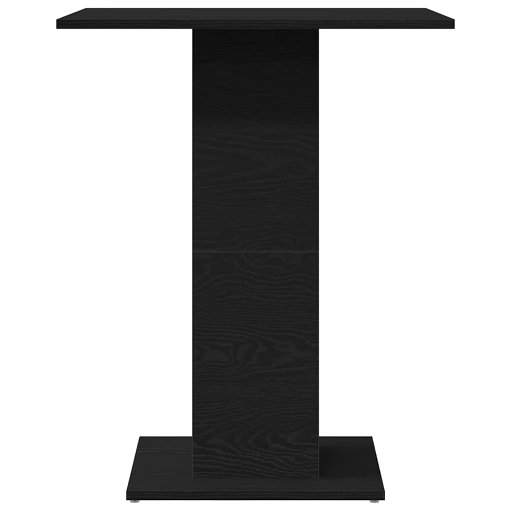 Bistrotafel Zwart Eiken 60x60x75 cm Bewerkt Hout