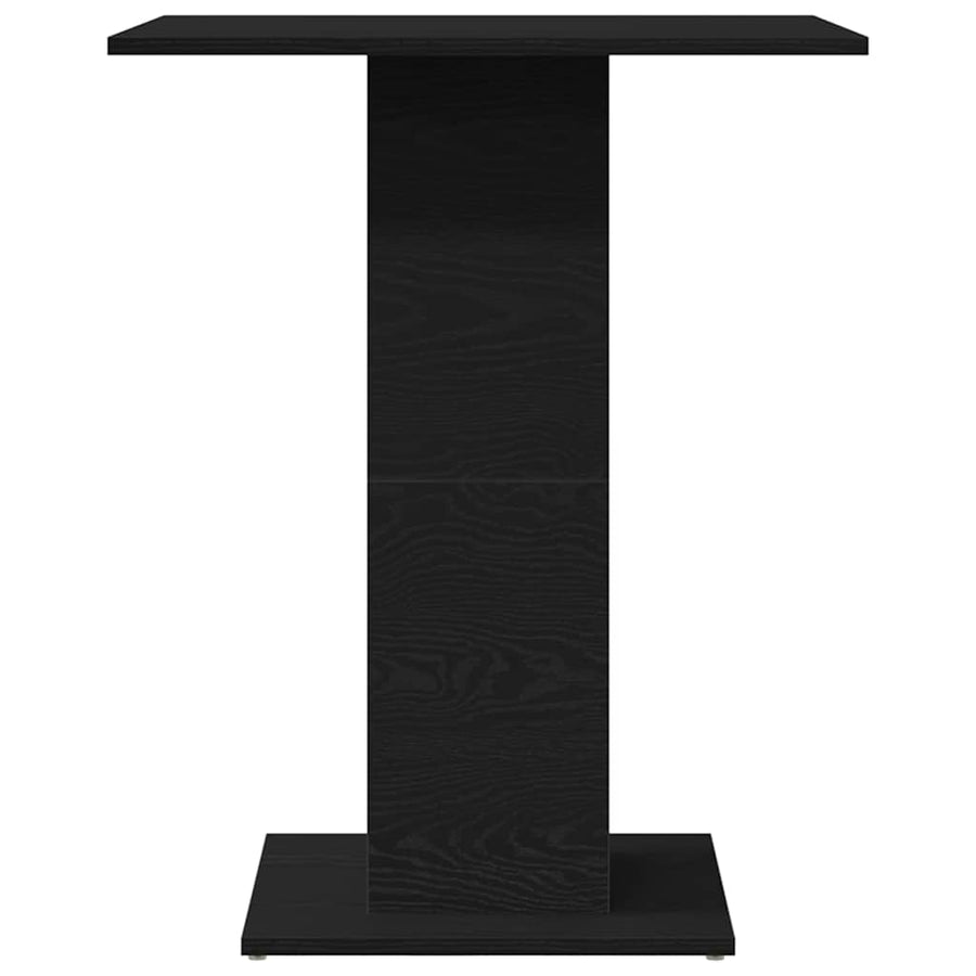 Bistrotafel Zwart Eiken 60x60x75 cm Bewerkt Hout