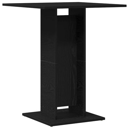 Bistrotafel Zwart Eiken 60x60x75 cm Bewerkt Hout