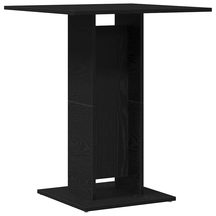 Bistrotafel Zwart Eiken 60x60x75 cm Bewerkt Hout