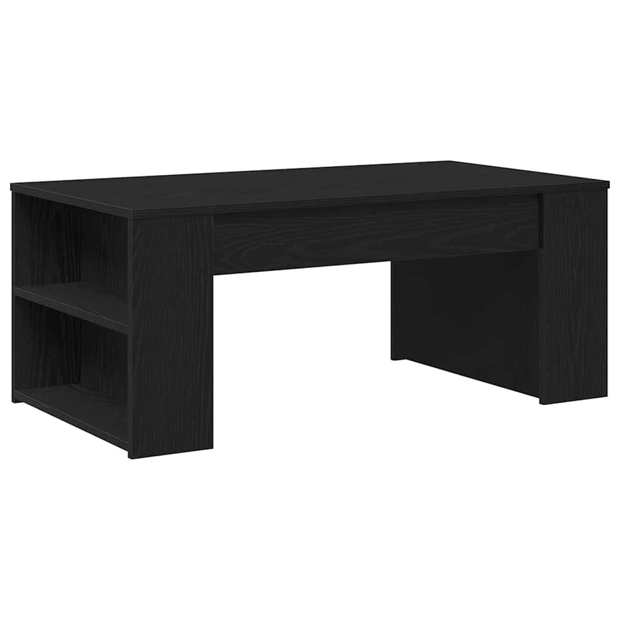 Salontafel Zwart Eiken 102 x 55 x 42 cm Bewerkt hout