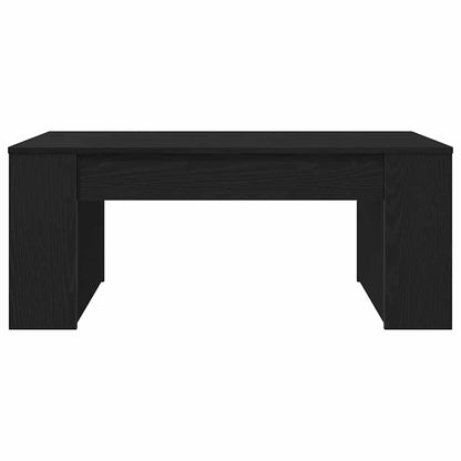 Salontafel Zwart Eiken 102 x 55 x 42 cm Bewerkt hout