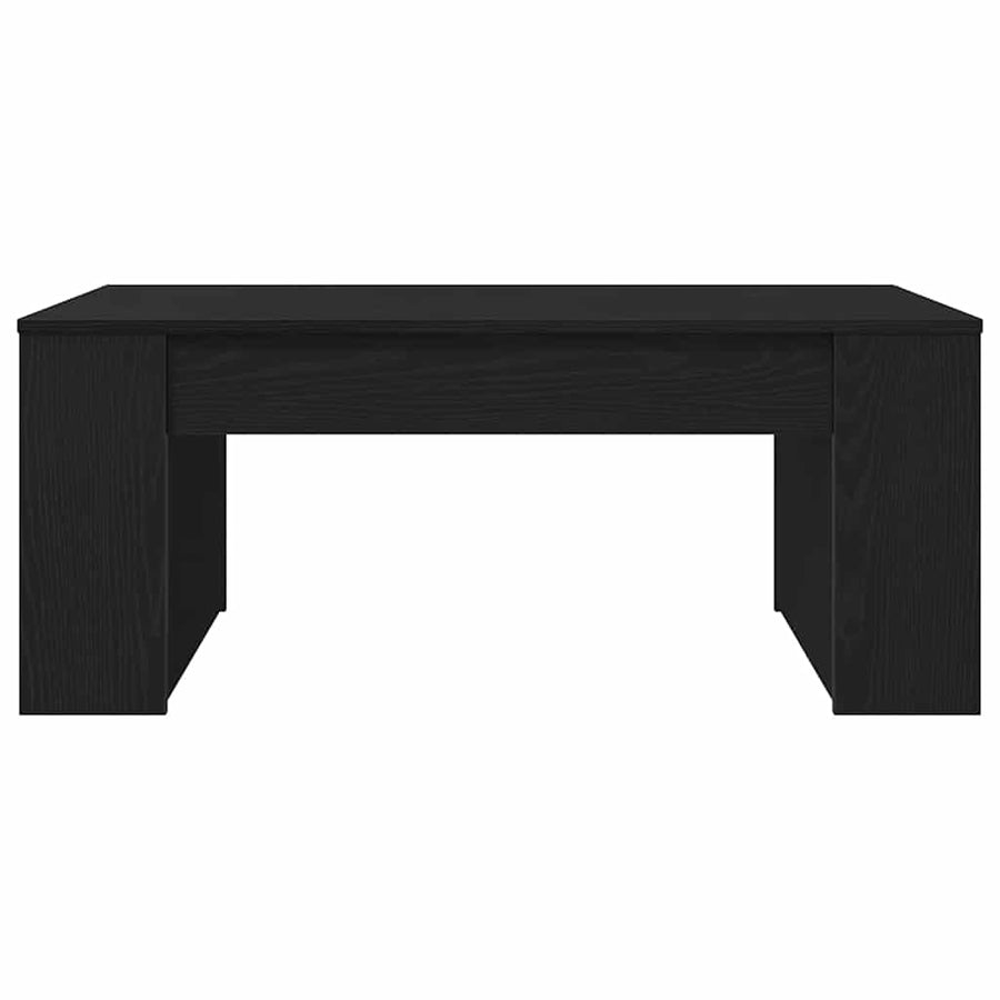 Salontafel Zwart Eiken 102 x 55 x 42 cm Bewerkt hout