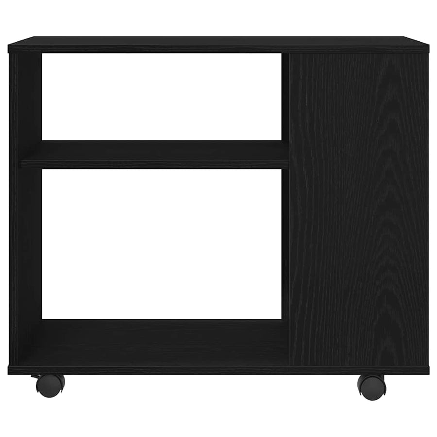 Bijzettafel zwart eiken 70x35x60 cm bewerkt hout